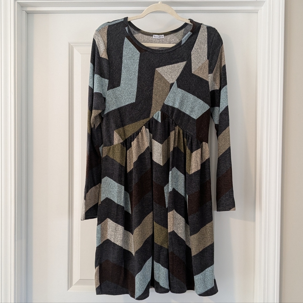 Eloges Chevron Empire Dress
